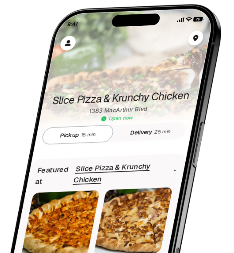 Slice Pizza & Krunchy Chicken app preview