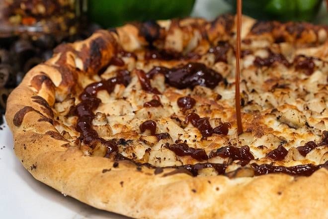 BBQ Chicken Pizza.
